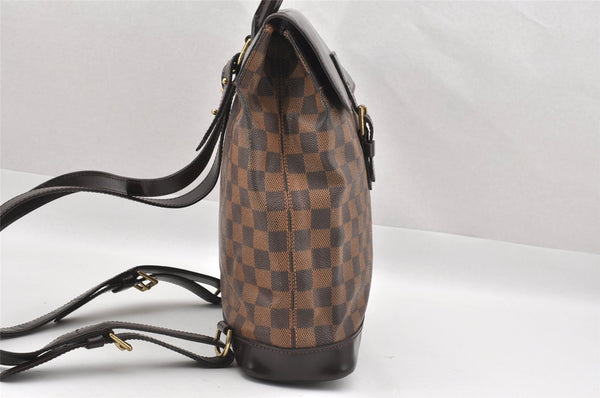 Authentic Louis Vuitton Damier Soho Backpack N51132 LV 7732I