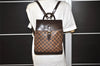 Authentic Louis Vuitton Damier Soho Backpack N51132 LV 7732I