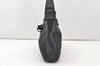 Authentic GUCCI Horsebit Shoulder Bag Purse GG Canvas Leather 101975 Black 7732J