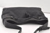 Authentic GUCCI Horsebit Shoulder Bag Purse GG Canvas Leather 101975 Black 7732J