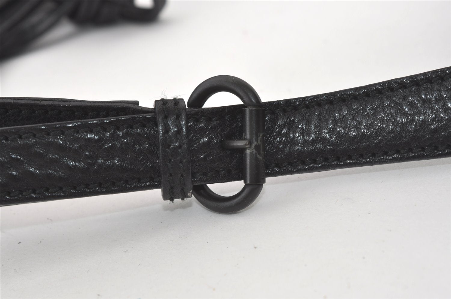 Authentic GUCCI Horsebit Shoulder Bag Purse GG Canvas Leather 101975 Black 7732J