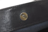 Authentic GUCCI Horsebit Shoulder Bag Purse GG Canvas Leather 101975 Black 7732J