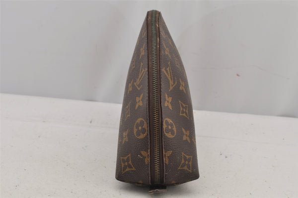 Authentic Louis Vuitton Monogram Trousse Demi Ronde 23 Pouch M47520 Junk 7734J
