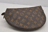 Authentic Louis Vuitton Monogram Trousse Demi Ronde 23 Pouch M47520 Junk 7734J
