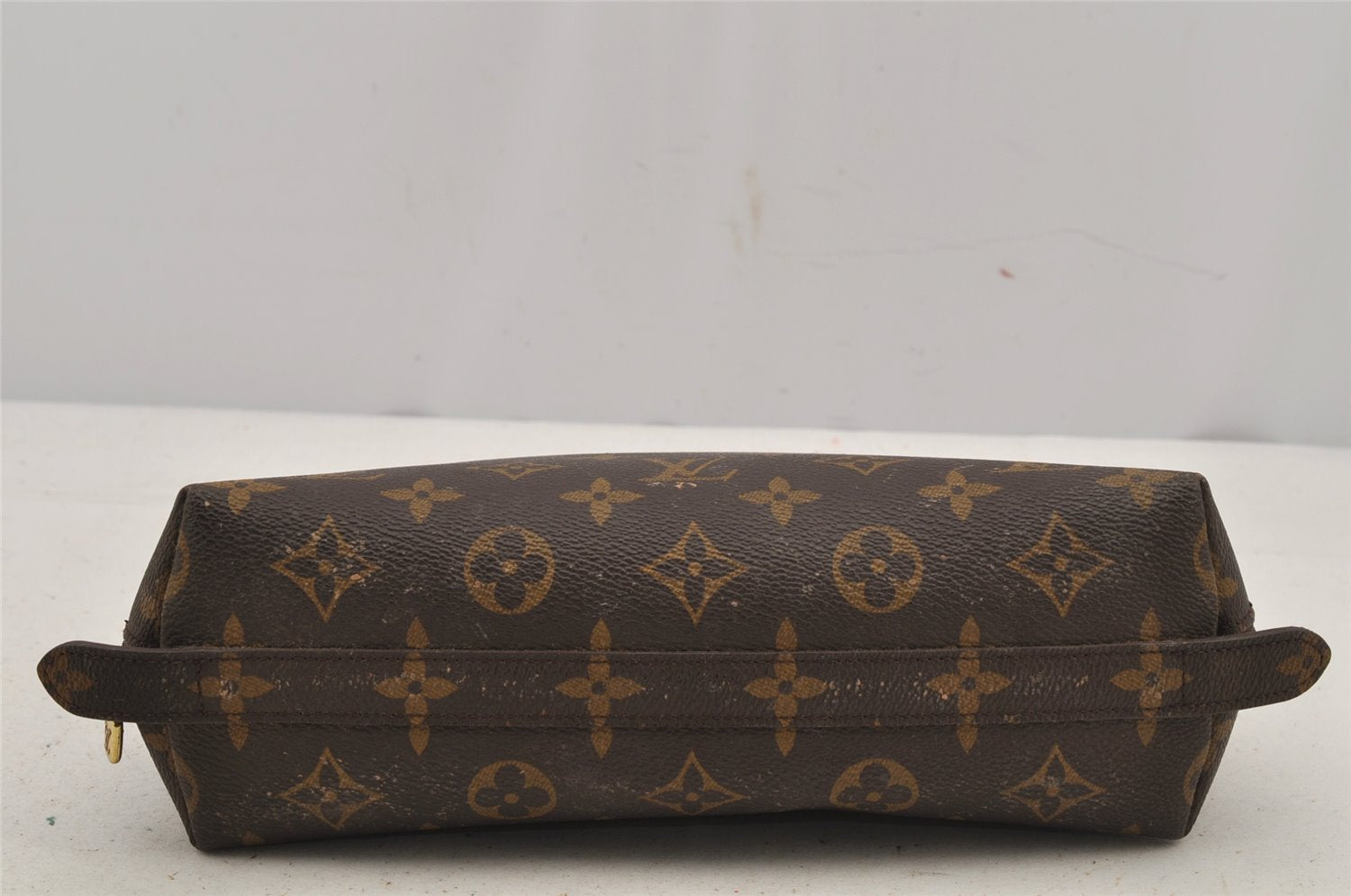 Authentic Louis Vuitton Monogram Trousse Demi Ronde 23 Pouch M47520 Junk 7734J