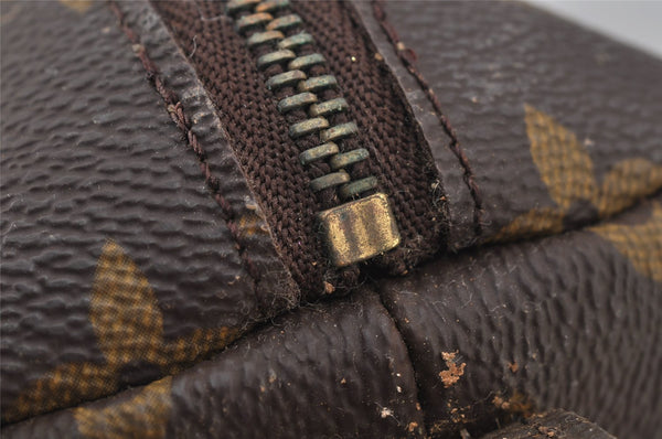 Authentic Louis Vuitton Monogram Trousse Demi Ronde 23 Pouch M47520 Junk 7734J