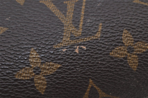 Authentic Louis Vuitton Monogram Trousse Demi Ronde 23 Pouch M47520 Junk 7734J