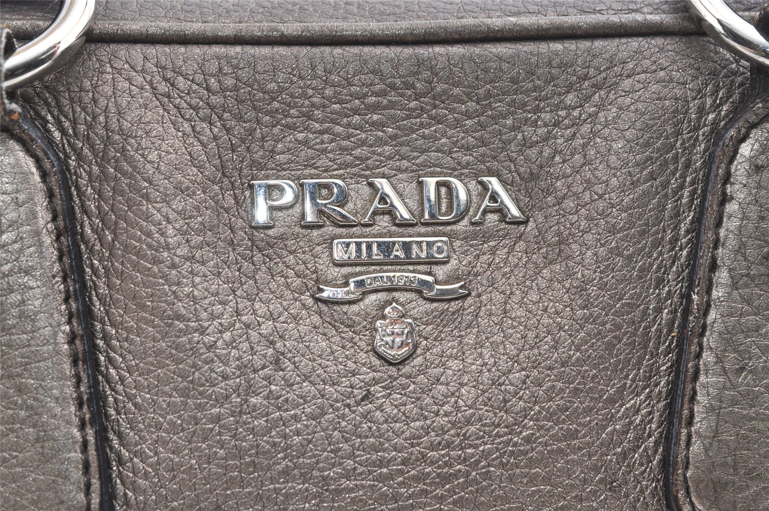 Authentic PRADA Leather Nappa Shoulder Hand Bag Purse Gold 7735J