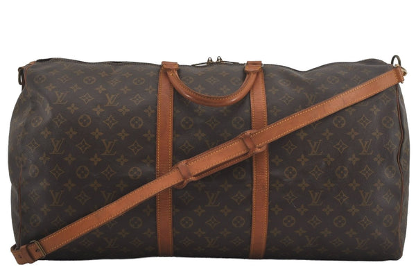 Authentic Louis Vuitton Monogram Keepall Bandouliere 60 M41412 Boston Bag 7737I