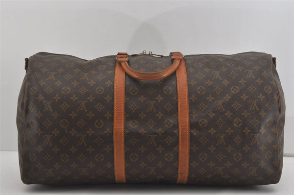 Authentic Louis Vuitton Monogram Keepall Bandouliere 60 M41412 Boston Bag 7737I