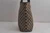 Authentic GUCCI Shoulder Tote Bag GG Canvas Leather 0021098 Black Gray 7737J