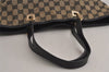 Authentic GUCCI Shoulder Tote Bag GG Canvas Leather 0021098 Black Gray 7737J