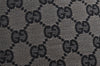 Authentic GUCCI Shoulder Tote Bag GG Canvas Leather 0021098 Black Gray 7737J