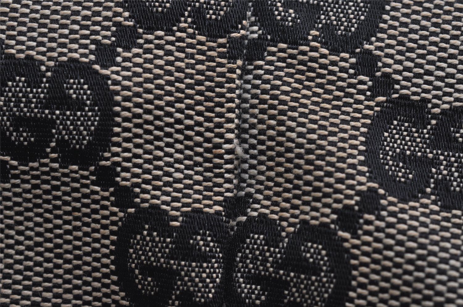 Authentic GUCCI Shoulder Tote Bag GG Canvas Leather 0021098 Black Gray 7737J