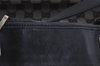 Authentic GUCCI Shoulder Tote Bag GG Canvas Leather 0021098 Black Gray 7737J
