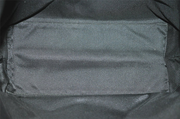 Authentic GUCCI Shoulder Tote Bag GG Canvas Leather 0021098 Black Gray 7737J