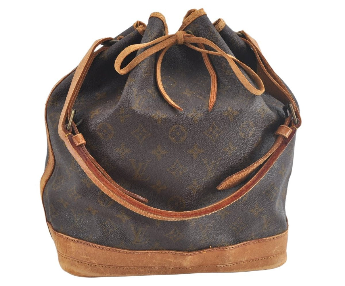 Authentic Louis Vuitton Monogram Noe Shoulder Drawstring Bag Old Model LV 7737K