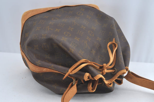 Authentic Louis Vuitton Monogram Noe Shoulder Drawstring Bag Old Model LV 7737K