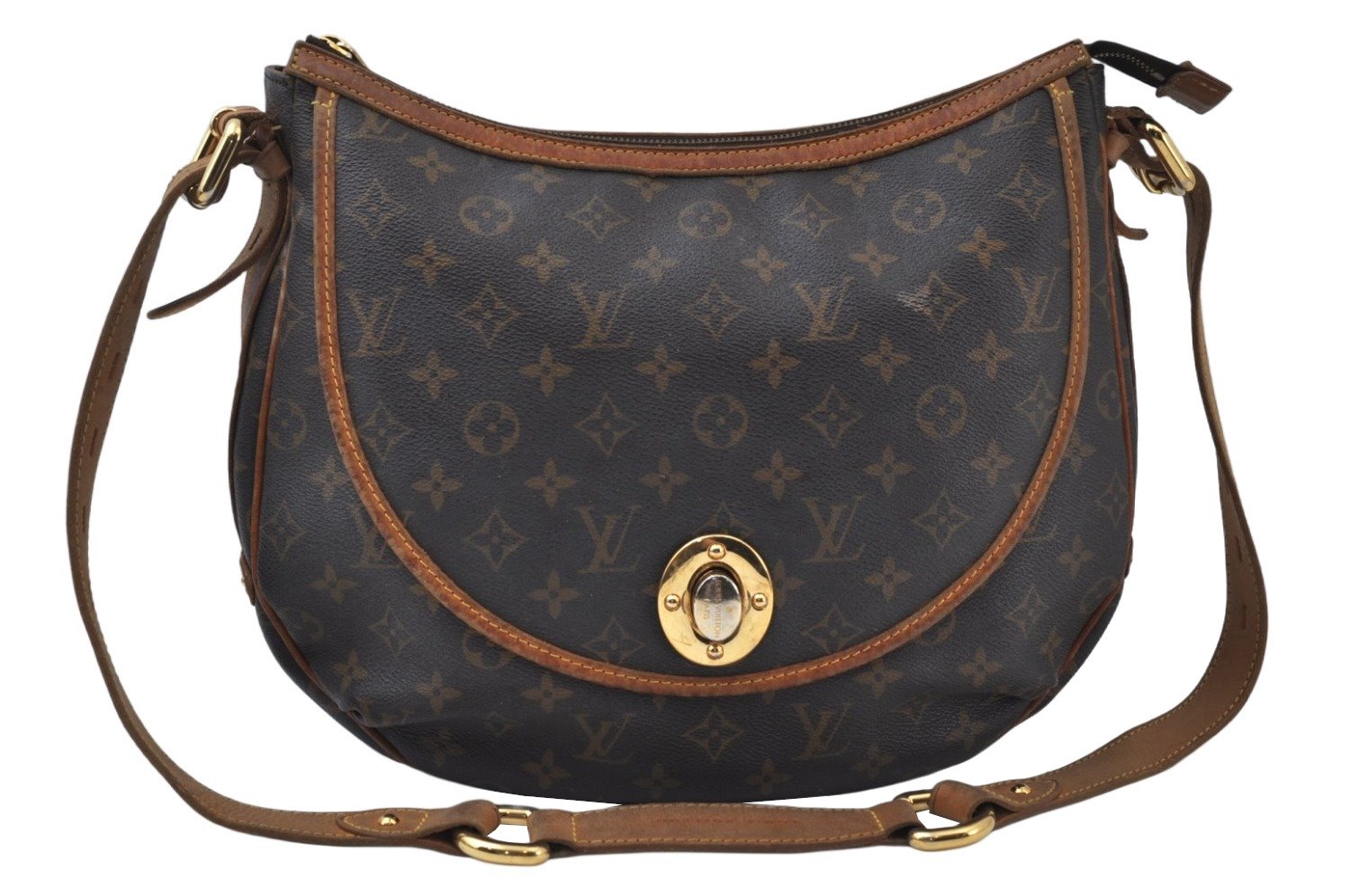 Authentic Louis Vuitton Monogram Tulum GM Shoulder Cross Bag M40075 LV 7738I