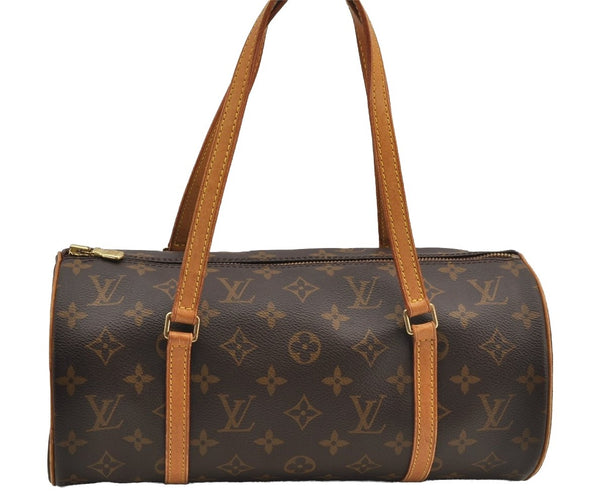 Authentic Louis Vuitton Monogram Papillon 30 Hand Bag M51385 LV 7739I