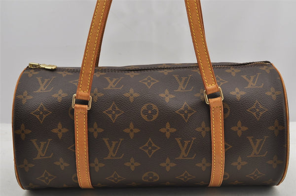 Authentic Louis Vuitton Monogram Papillon 30 Hand Bag M51385 LV 7739I