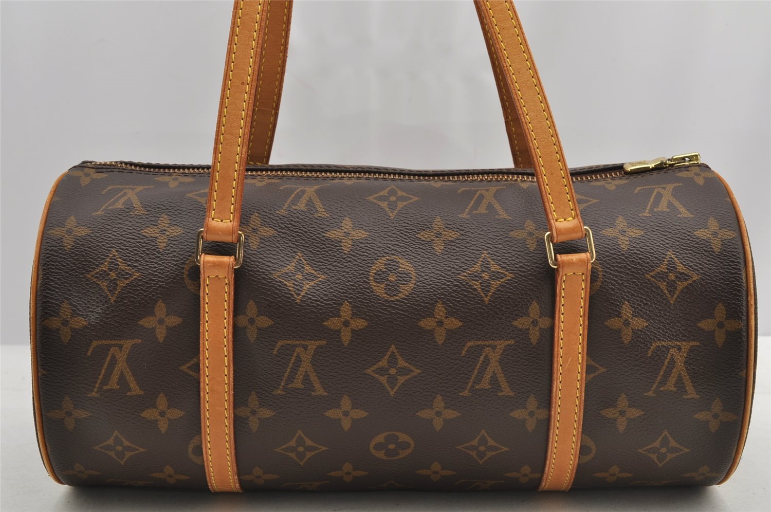 Authentic Louis Vuitton Monogram Papillon 30 Hand Bag M51385 LV 7739I