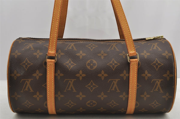 Authentic Louis Vuitton Monogram Papillon 30 Hand Bag M51385 LV 7739I