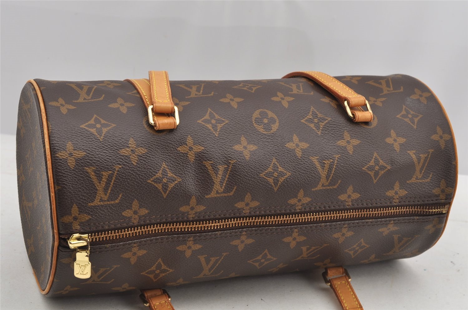 Authentic Louis Vuitton Monogram Papillon 30 Hand Bag M51385 LV 7739I