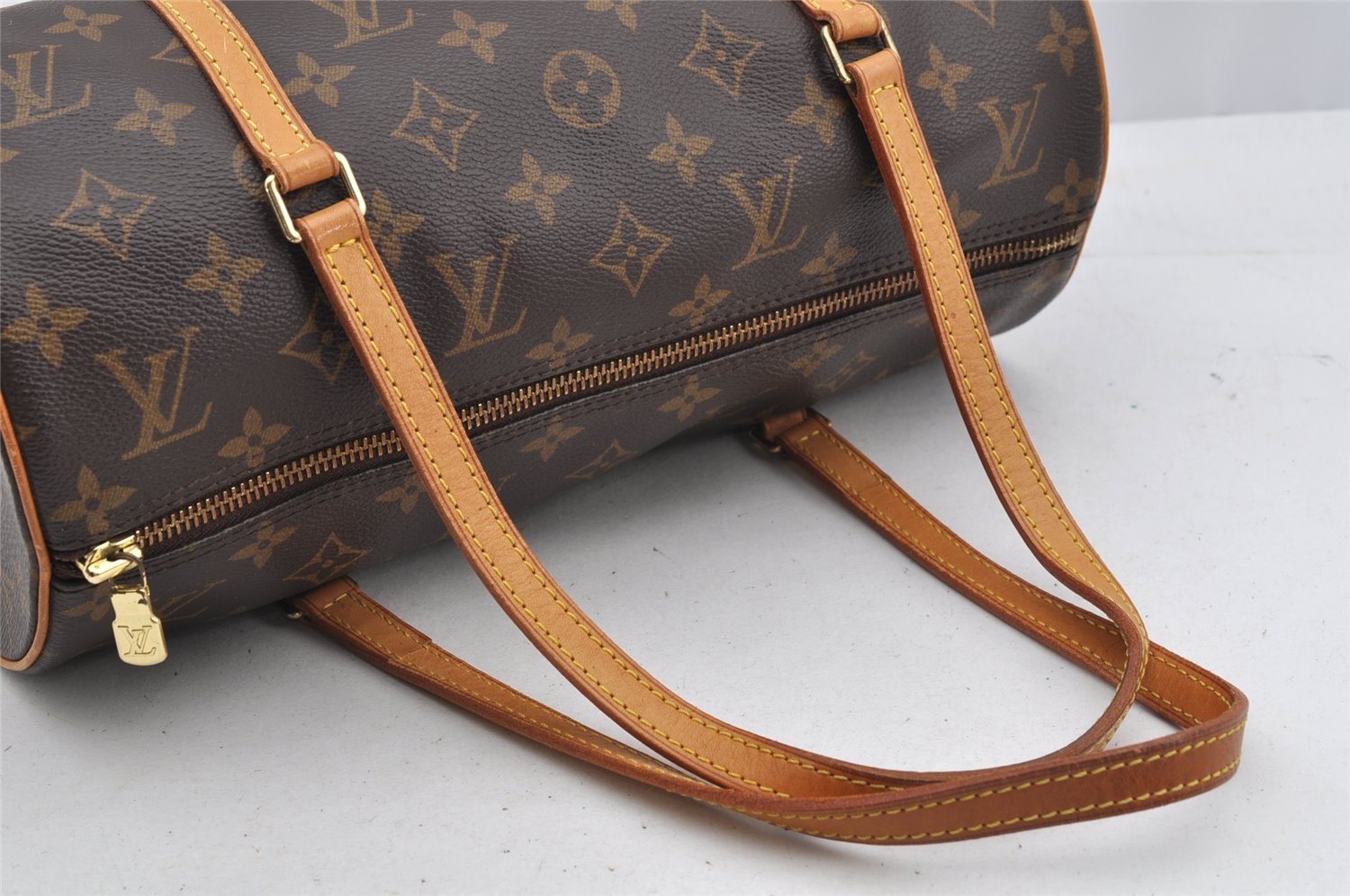 Authentic Louis Vuitton Monogram Papillon 30 Hand Bag M51385 LV 7739I