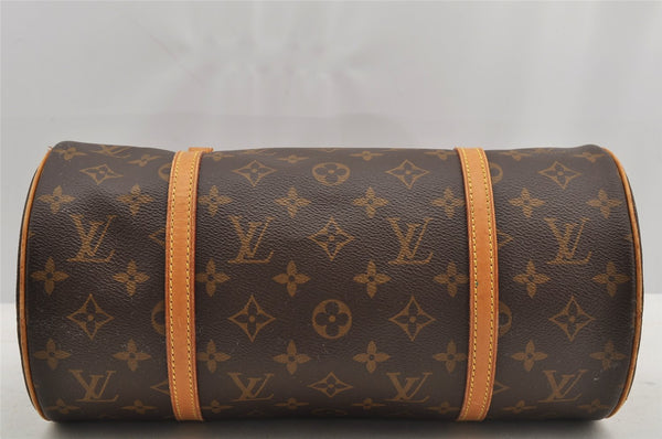 Authentic Louis Vuitton Monogram Papillon 30 Hand Bag M51385 LV 7739I