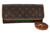 Authentic Louis Vuitton Monogram Pochette Twin GM Shoulder Bag M51852 LV 7742J
