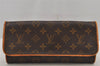 Authentic Louis Vuitton Monogram Pochette Twin GM Shoulder Bag M51852 LV 7742J