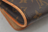 Authentic Louis Vuitton Monogram Pochette Twin GM Shoulder Bag M51852 LV 7742J