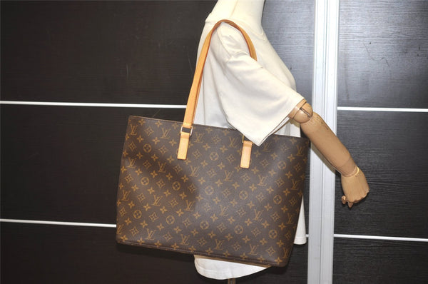 Authentic Louis Vuitton Monogram Luco Shoulder Tote Bag M51155 LV 7743I