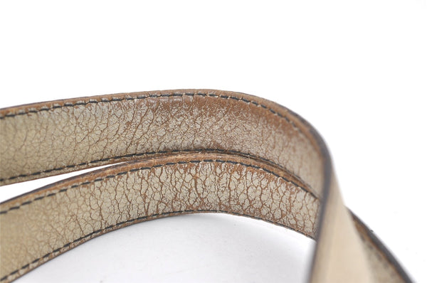 Authentic GUCCI Abbey Shoulder Hand Bag Purse Canvas Leather 170004 Navy 7745J