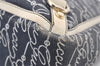 Authentic GUCCI Abbey Shoulder Hand Bag Purse Canvas Leather 170004 Navy 7745J