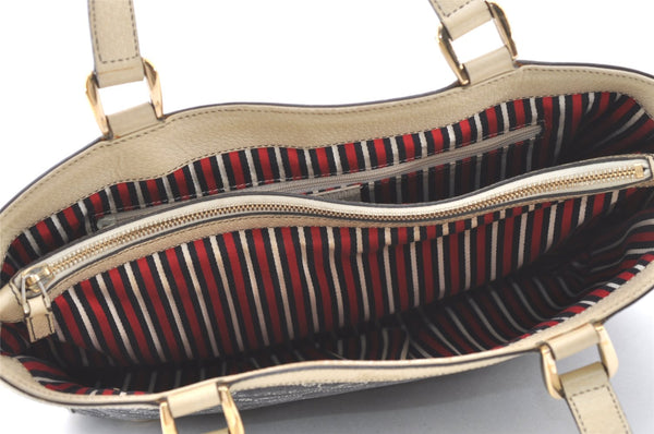 Authentic GUCCI Abbey Shoulder Hand Bag Purse Canvas Leather 170004 Navy 7745J