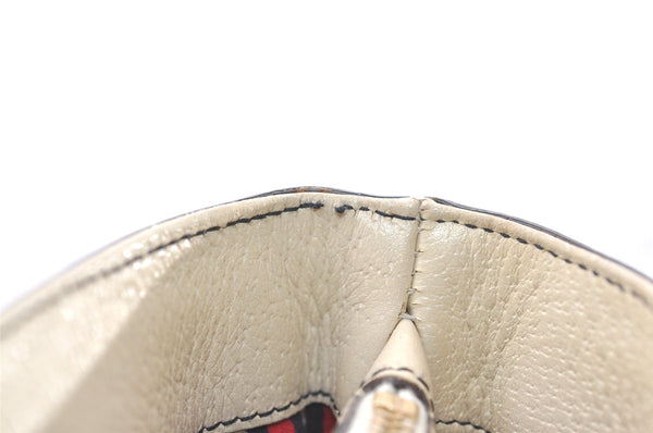 Authentic GUCCI Abbey Shoulder Hand Bag Purse Canvas Leather 170004 Navy 7745J