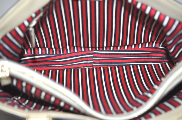 Authentic GUCCI Abbey Shoulder Hand Bag Purse Canvas Leather 170004 Navy 7745J