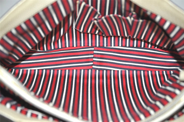 Authentic GUCCI Abbey Shoulder Hand Bag Purse Canvas Leather 170004 Navy 7745J