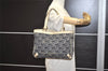 Authentic GUCCI Abbey Shoulder Hand Bag Purse Canvas Leather 170004 Navy 7745J
