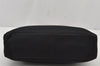 Authentic PRADA Nylon Tessuto Metallo Shoulder Hand Bag Purse B8446 Black 7746J