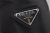 Authentic PRADA Nylon Tessuto Metallo Shoulder Hand Bag Purse B8446 Black 7746J