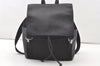 Authentic GUCCI Vintage Drawstring Backpack Nylon Leather 0030233 Black 7747J
