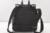 Authentic GUCCI Vintage Drawstring Backpack Nylon Leather 0030233 Black 7747J