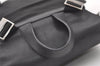 Authentic GUCCI Vintage Drawstring Backpack Nylon Leather 0030233 Black 7747J