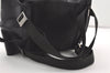 Authentic GUCCI Vintage Drawstring Backpack Nylon Leather 0030233 Black 7747J
