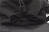 Authentic GUCCI Vintage Drawstring Backpack Nylon Leather 0030233 Black 7747J