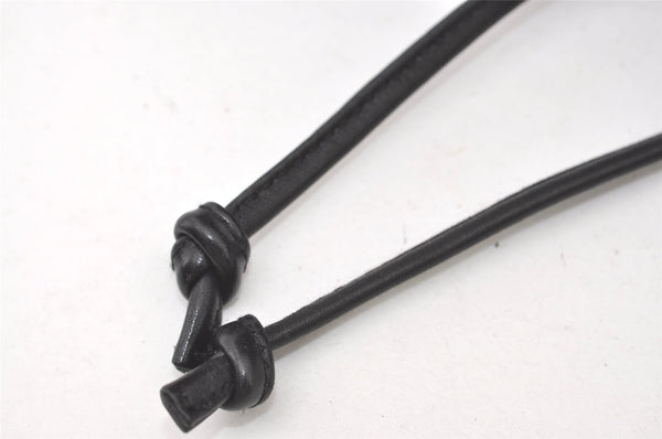 Authentic GUCCI Vintage Drawstring Backpack Nylon Leather 0030233 Black 7747J