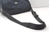 Authentic PRADA Nylon Tessuto Leather Shoulder Cross Body Bag Navy 7748J